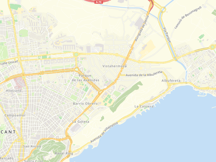 Avenida Denia, Alicante/Alacant, Alicante (Alacant), Comunidad Valenciana (País Valencià), Espanya