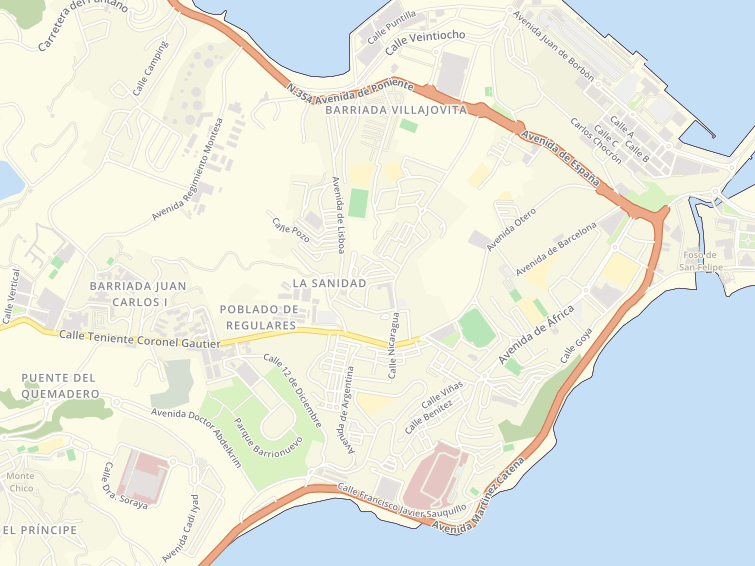 51002 Casas Cuartel De La Guardia Civil, Ceuta, Ceuta, Ceuta, Espanya