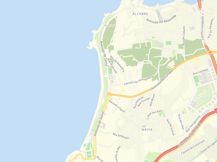 Avenida Samil (Playa), Vigo, Pontevedra, Galicia, Spain