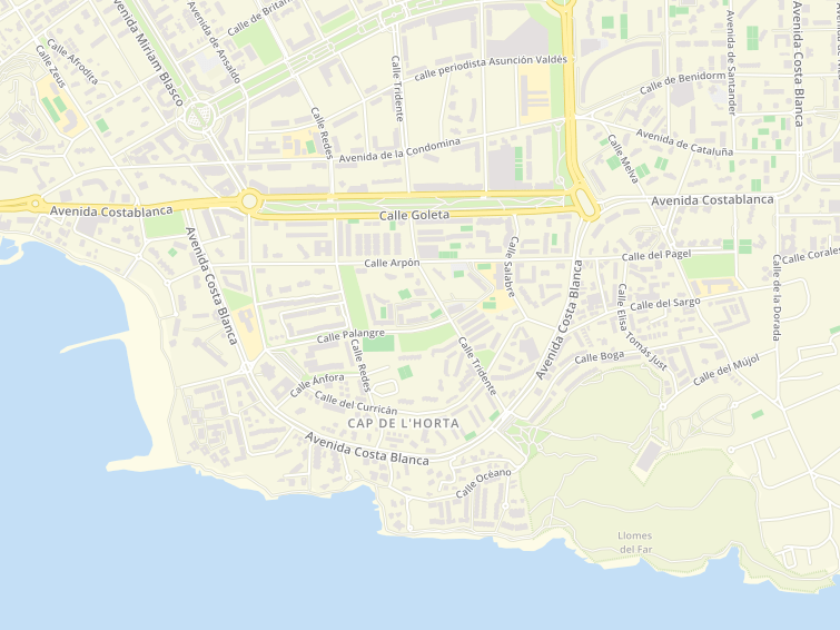 Avenida Costa Blanca, Alicante/Alacant, Alicante (Alacant), Comunidad Valenciana (País Valencià), Espanya