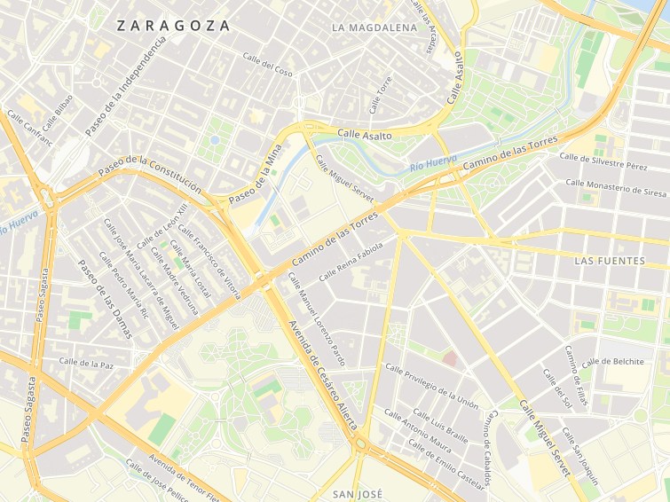 Significativo formato Decaer Códigos postales de Camino Las Torres en Zaragoza